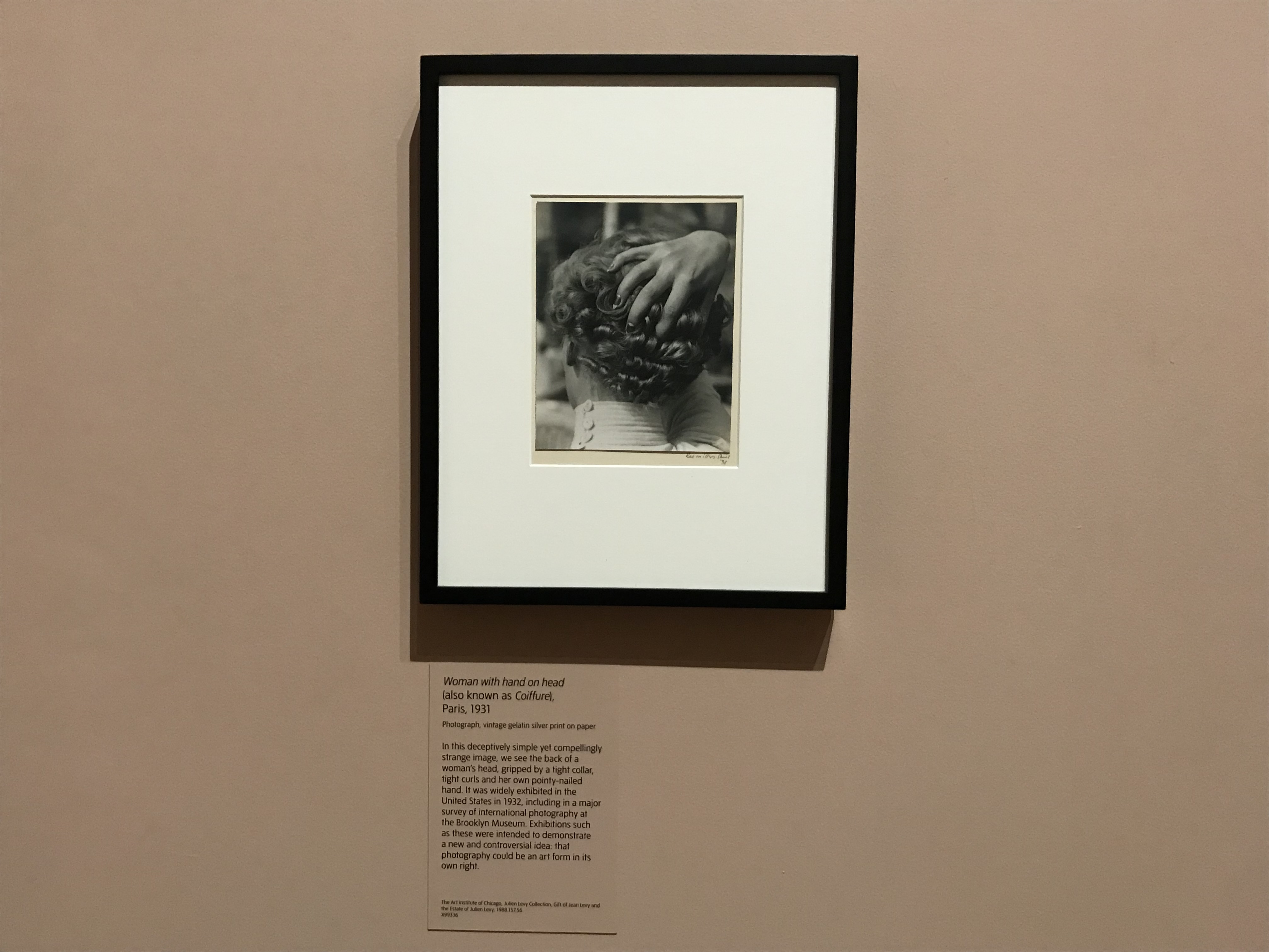 woman with hand on head (also known as Coifure)